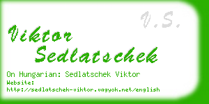 viktor sedlatschek business card